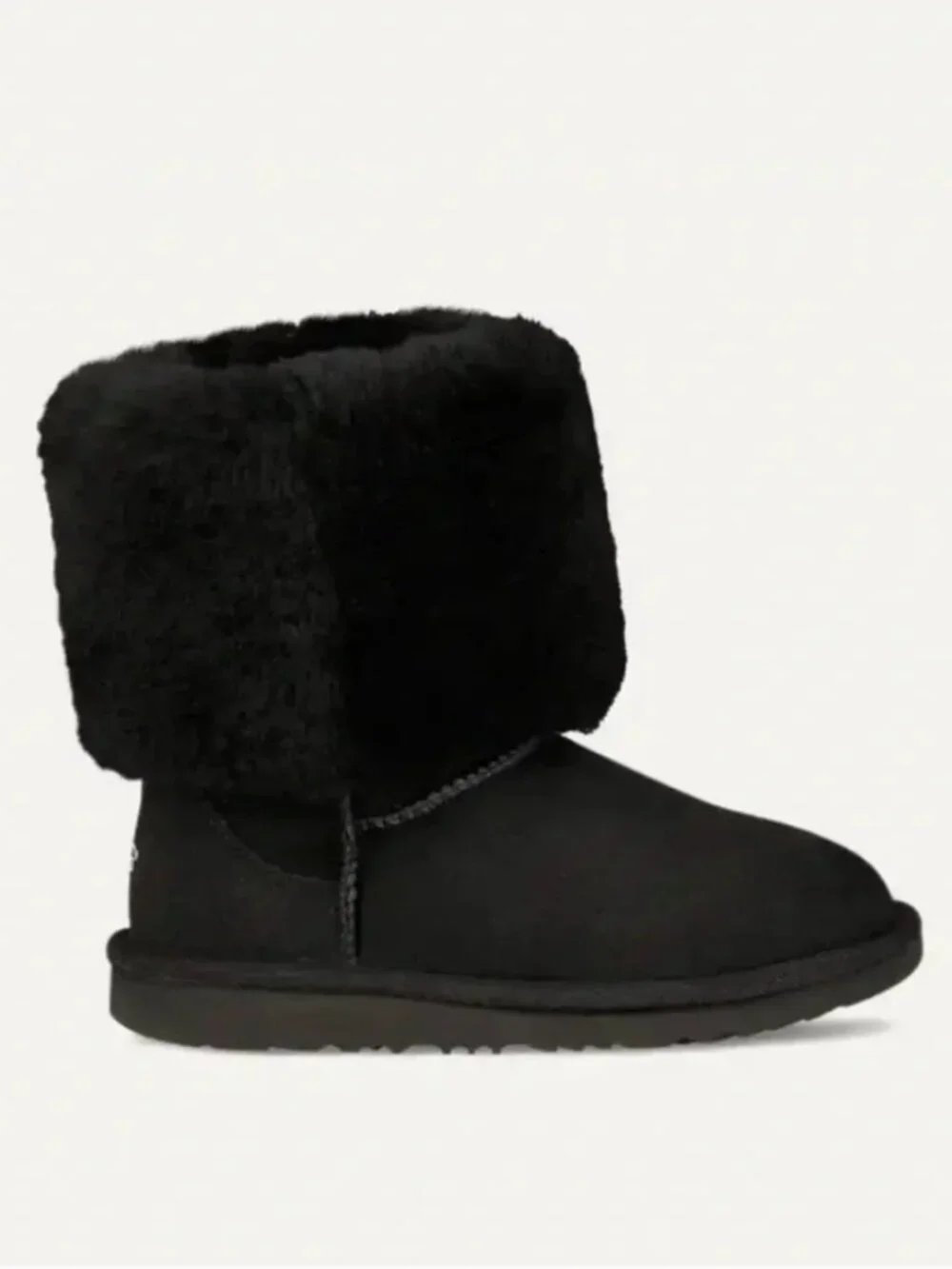 UGG Classic Tall II Shearling Boots Black Suede Pull-on Cozy Winter Aprés Ski 8